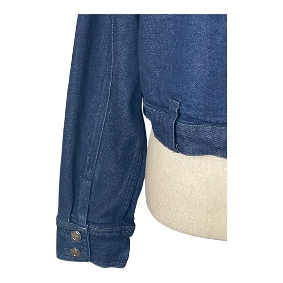 Good American Blue The 70s Icon Cropped‎ Denim Jean Jacket Size M - Picture 8 of 12